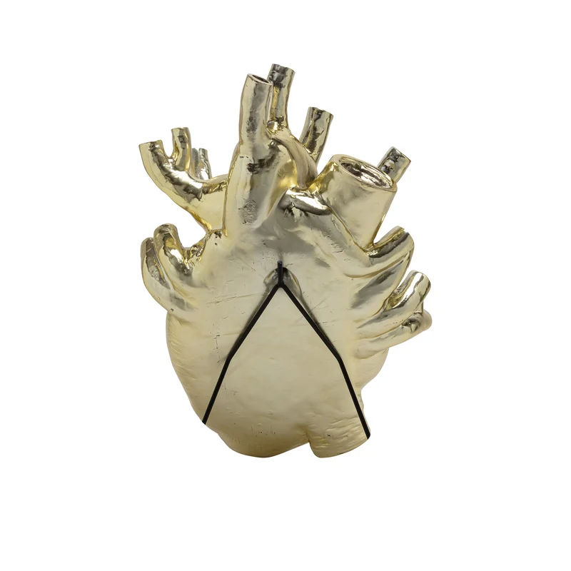 Seletti Love in Bloom Giant Vaso a forma di cuore, Oro