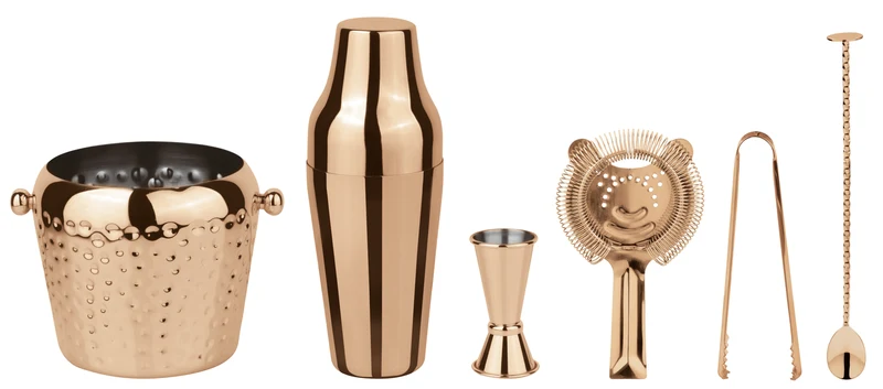 Paderno Mixology Set Accessori da Bar, 6 Pezzi in Acciaio Inox