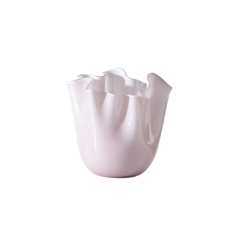Venini Vaso Fazzoletto Opalino Piccolo