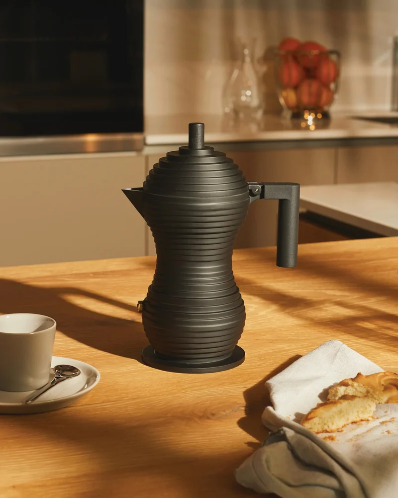 Alessi Pulcina Caffetteria in Fusione in alluminio e PA, 6 Tazze