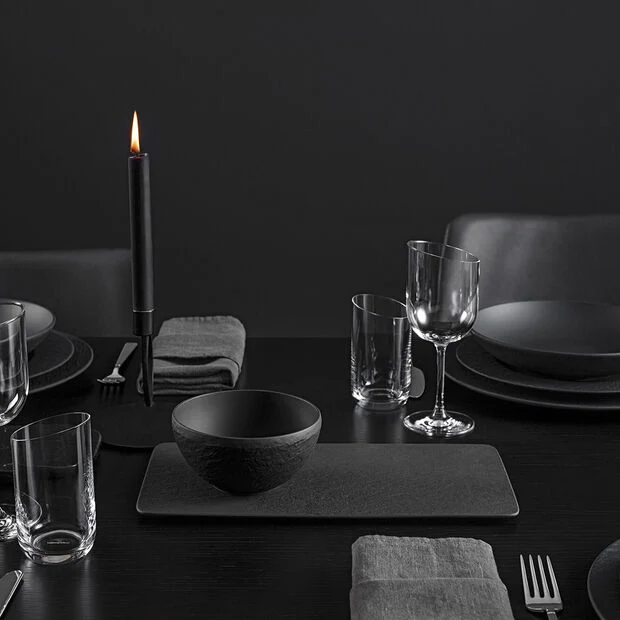 Villeroy & Boch Manufacture Rock piatto da portata rettangolare, nero/grigio, 35 x 18 x 1 cm
