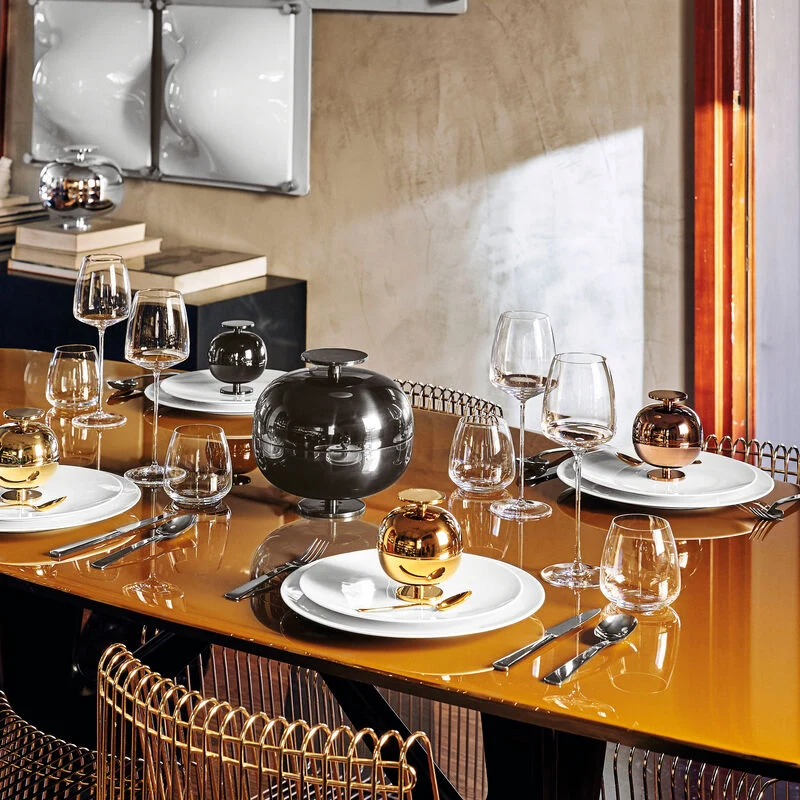 Sambonet Gio Ponti Luxury Centro tavola cm 24 Nickel Nero