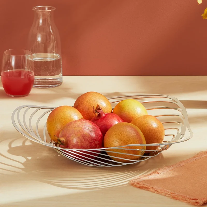 Alessi Trinity Cestino Portafrutta - Centrotavola in Acciaio Inox