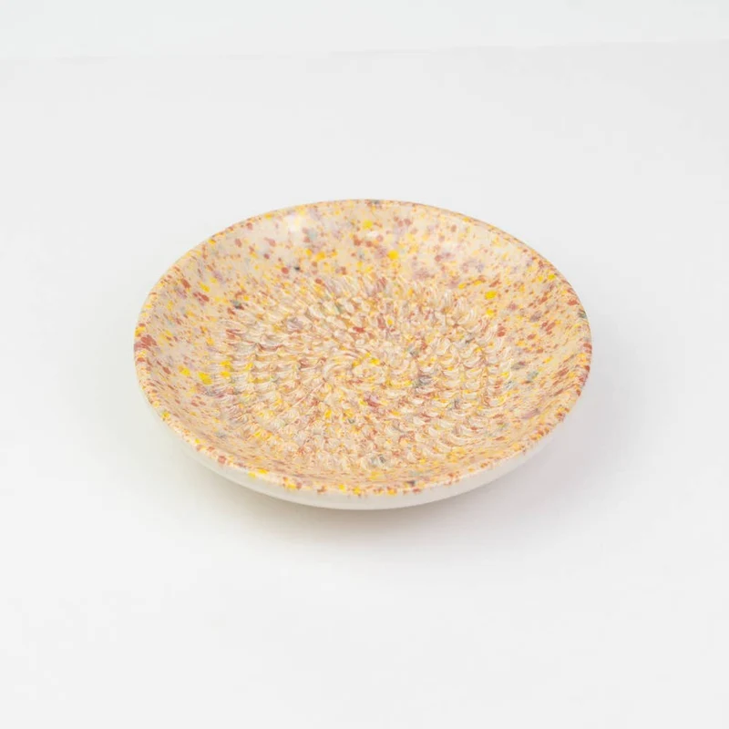 Keramikreibe "Konfetti" 12cm für Knoblauch, Ingwer & Gewürze