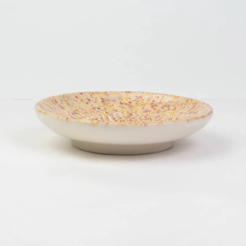 Keramikreibe "Konfetti" 12cm für Knoblauch, Ingwer & Gewürze