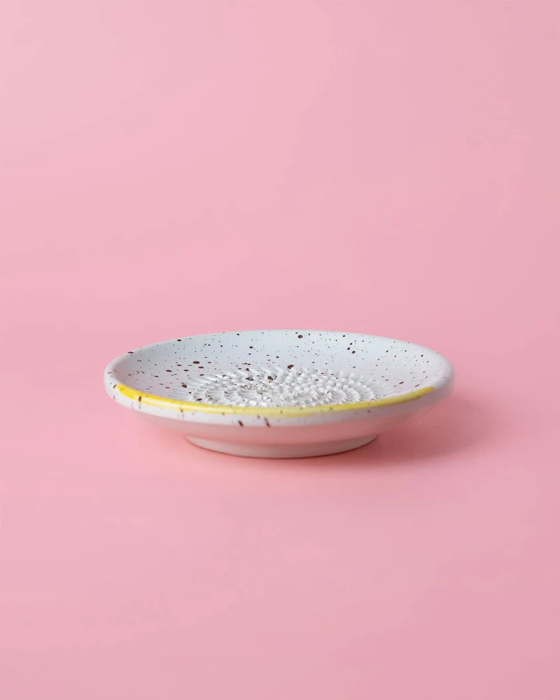 Keramikreibe "Zimt" 12cm für Knoblauch, Ingwer & Gewürze