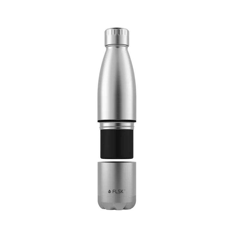Trinkflasche FLSK mit Becher 0,7l stainless To-Go/TmB