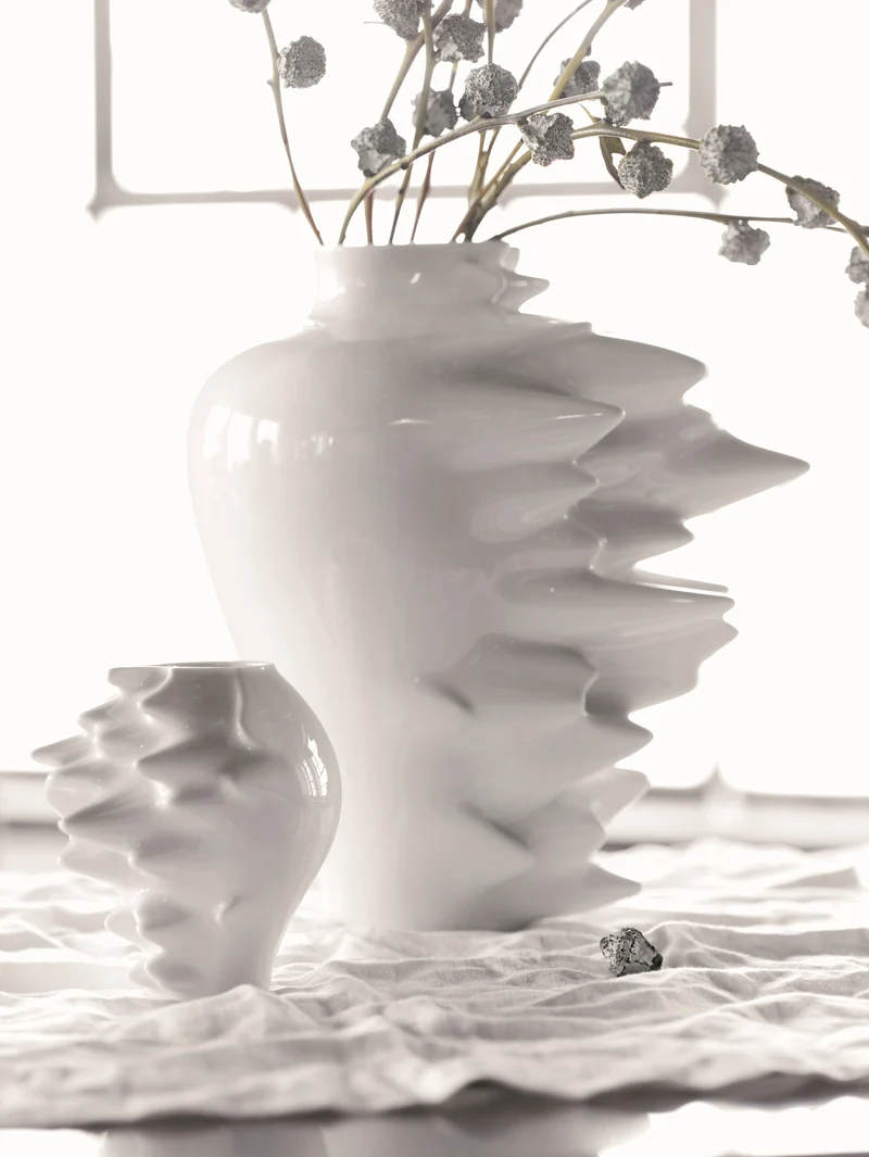 Rosenthal Fast Vaso in Porcellana Bianco, 30 cm