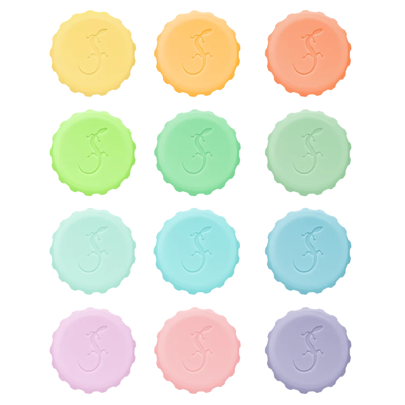 Kronkorken Silikon 12er Set Pastellmix