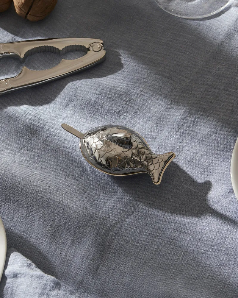 Alessi Colombina Fish, saliera con cucchiaino
