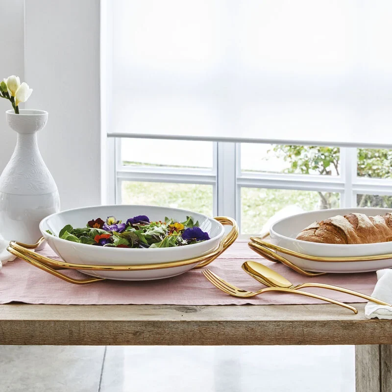 Sambonet New Living Risottiera cm 36 con supporto acciaio inox Hi Tech