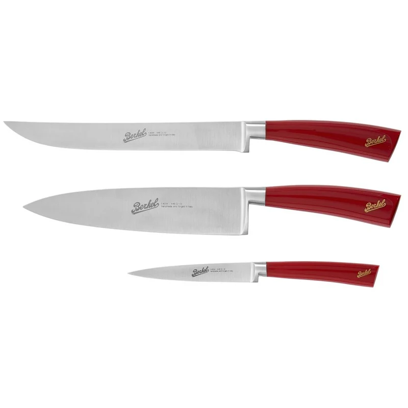 Berkel Ceppo Coltelli Bag + Set Coltelli Cucina Chef Elegance Rosso