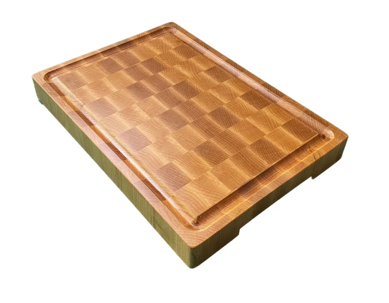 Schneidebrett mit Saftrille aus Ahornholz 33 x 23 x 3,75 cm