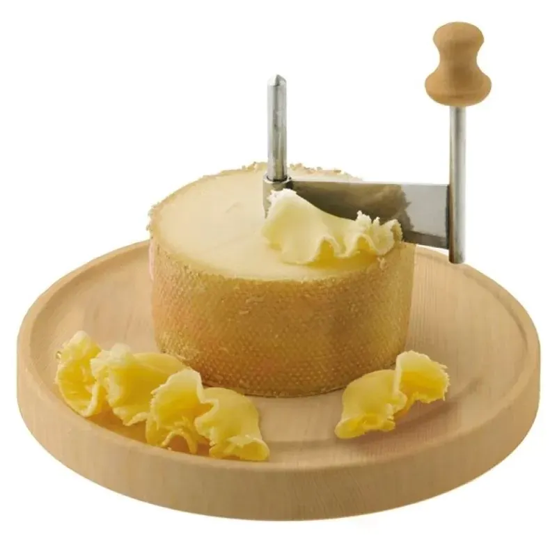Käseschaber Girolle Tête de Moine Edelstahl/Gummibaum