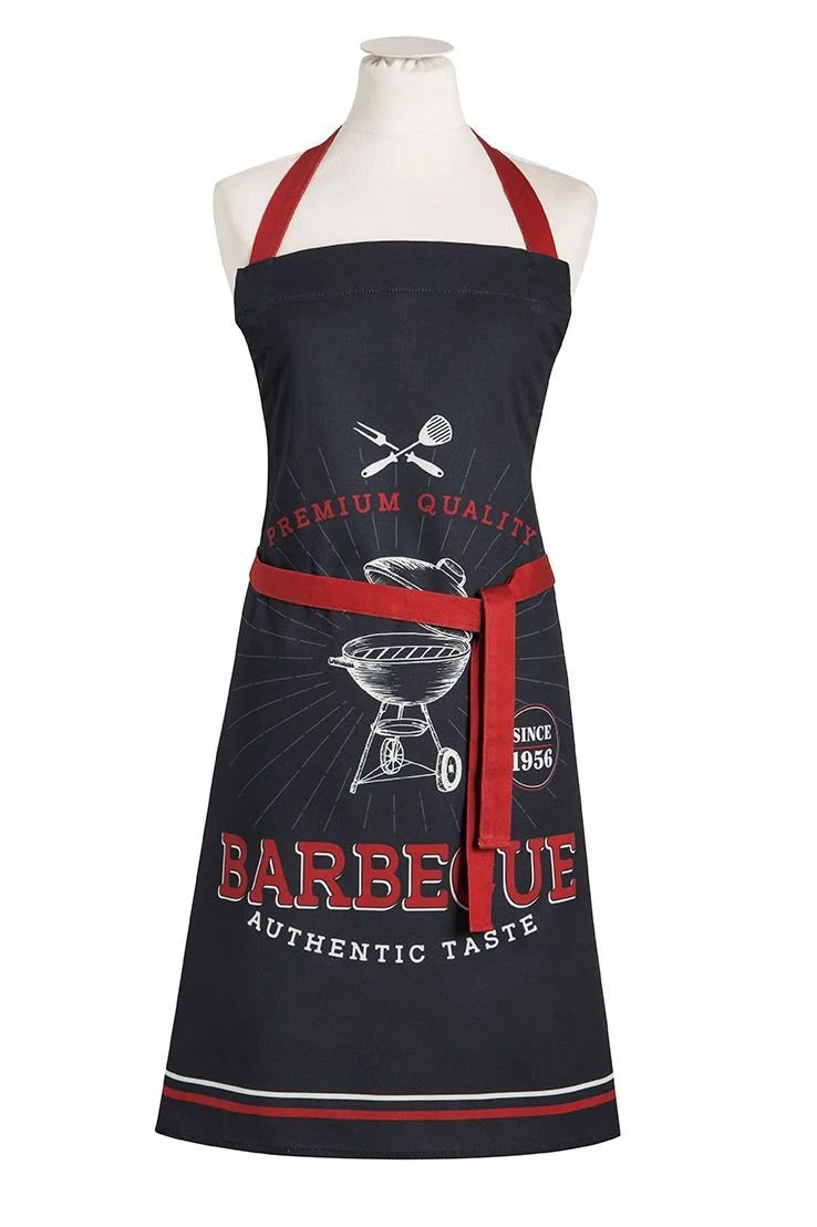 Schürze BBQ schwarz/rot 79cm x 85cm