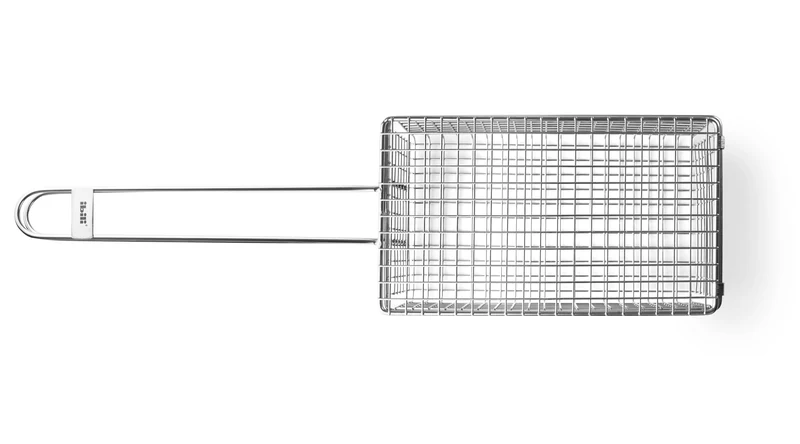 Grillkorb Edelstahl 13X49X8cm für Muscheln/Gemüse