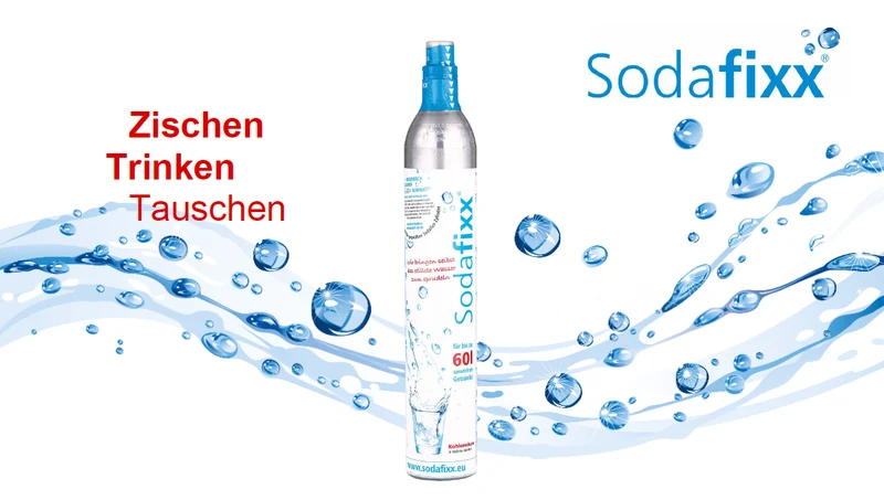 Universal Kohlensäure-Zylinder 425gr. für ca. 60 l. Wasser